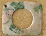 Jade <i>bi</i> disc found at the neolithic Qingliangsi cemetery site, Ruicheng, Shanxi province