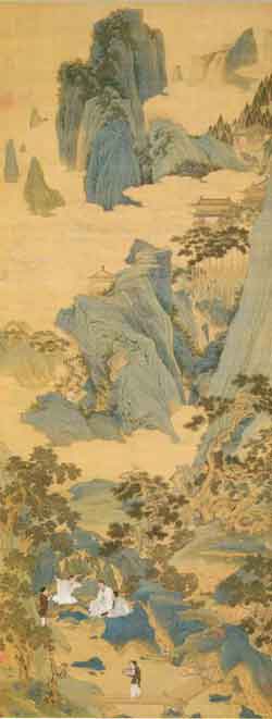 Ming dynasty, Scroll painting, Colour ink on silk, Qiu Ying