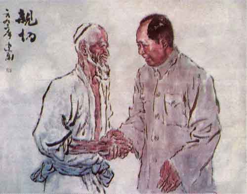 Mao Zedong receiving Kurban Turum
