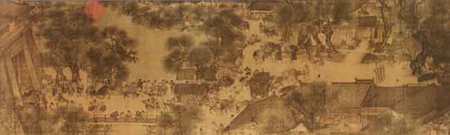Detail of 'Qingming shanghe tu' tapestry