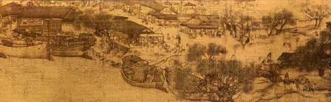 Detail of 'Qingming shanghe tu' tapestry