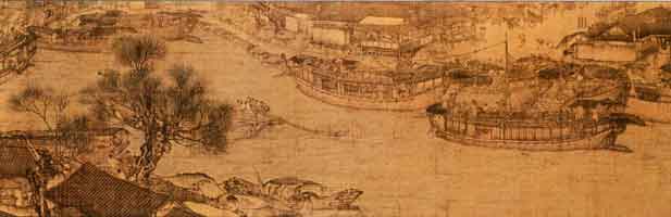 Detail of 'Qingming shanghe tu' tapestry