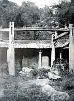 Fig. 7 The Ling Shan site in the 1920s, showing four stone pillars of what was probably a Ming dynasty prayer hall