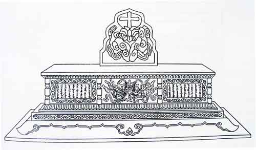 Fig. 24 Diagram of a Nestorian altar-type grave monument.y.