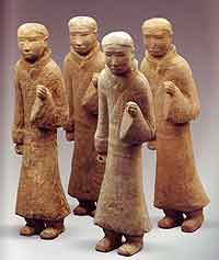 Fig. 14
Pottery soldier figurines with weapons in hands
2nd century BCE