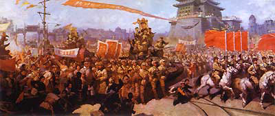 Artistic images of the liberation of Beiping and the founding of the Peoples' Republic of China 